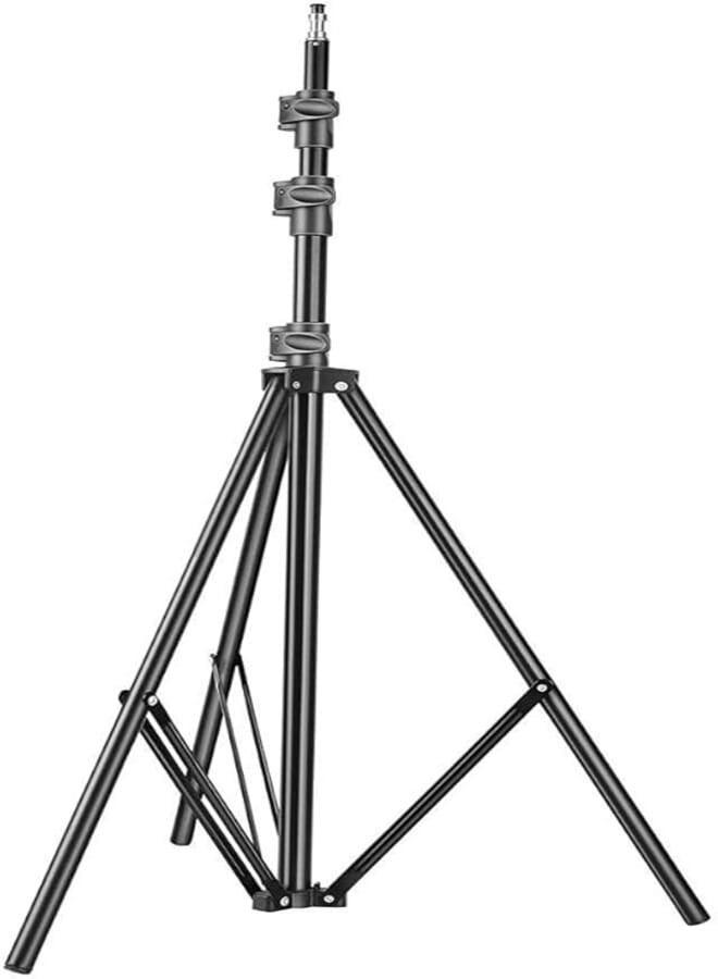 Lightweight & Portable Portable 9 Feet (84 Inch) Long Tripod Stand with Adjustable Mobile Clip Holder for All Mobiles(Fits up to 12.9" Tablet/15.6" (Black)